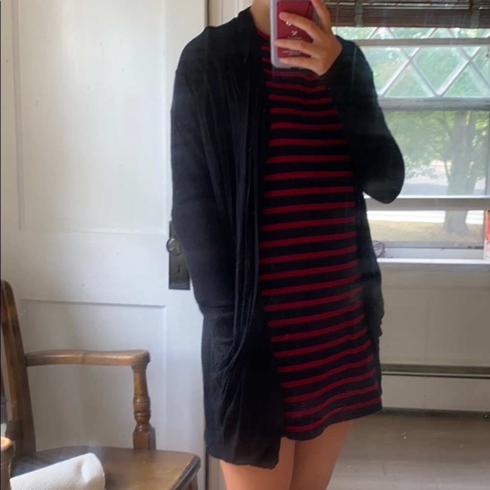 Black Drapey Cardigan